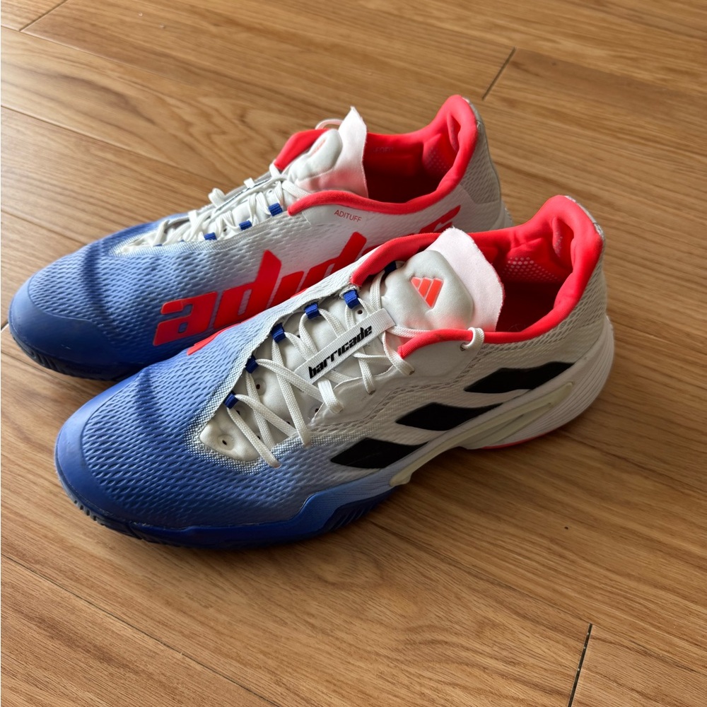 Adidas Men's Blue and Red Athletic Shoes